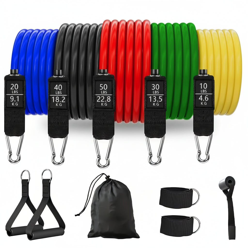 Widerstandsband-Set – 5-teiliges Fitnessband