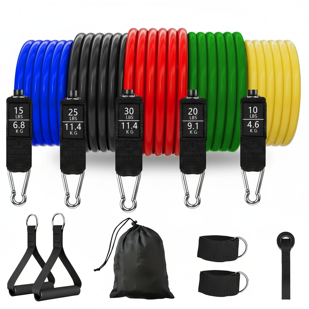 Widerstandsband-Set – 5-teiliges Fitnessband